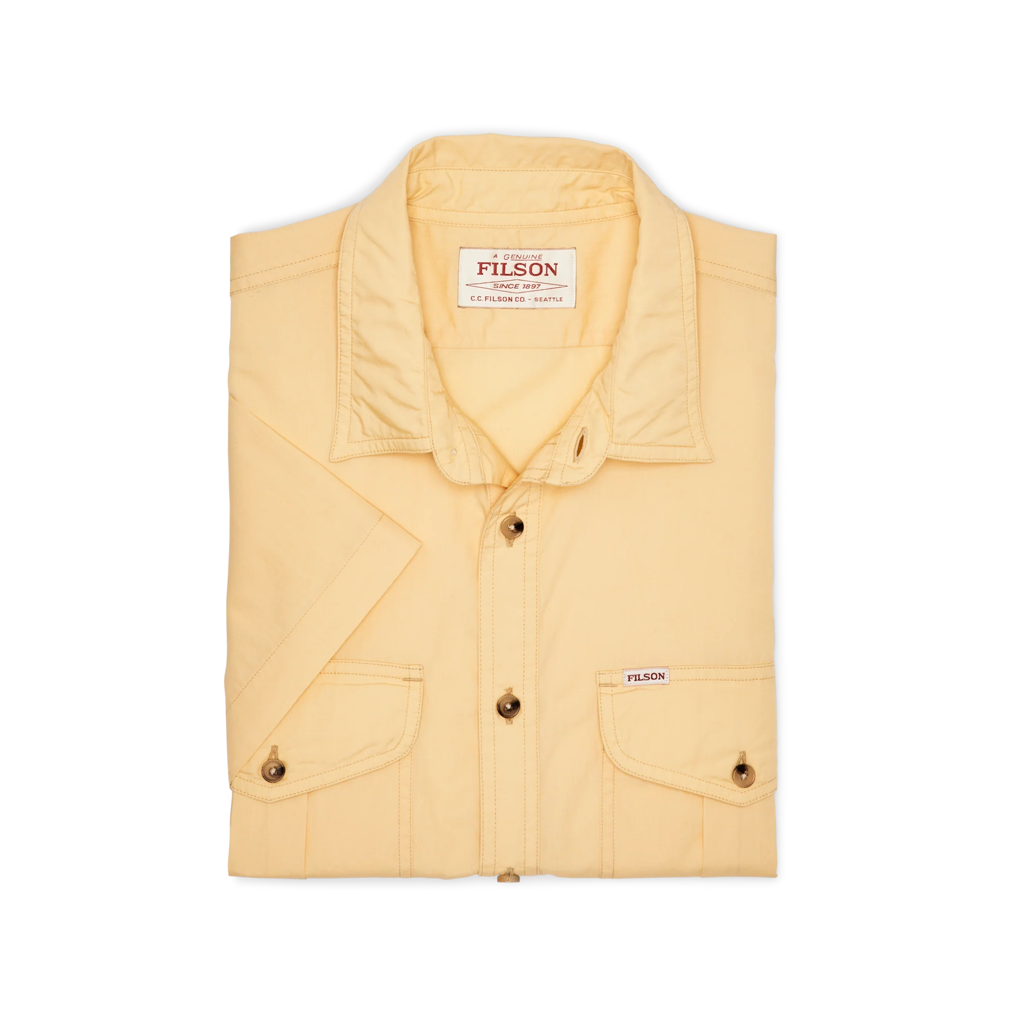Washed Short Sleeve Feather Cloth Shirt
