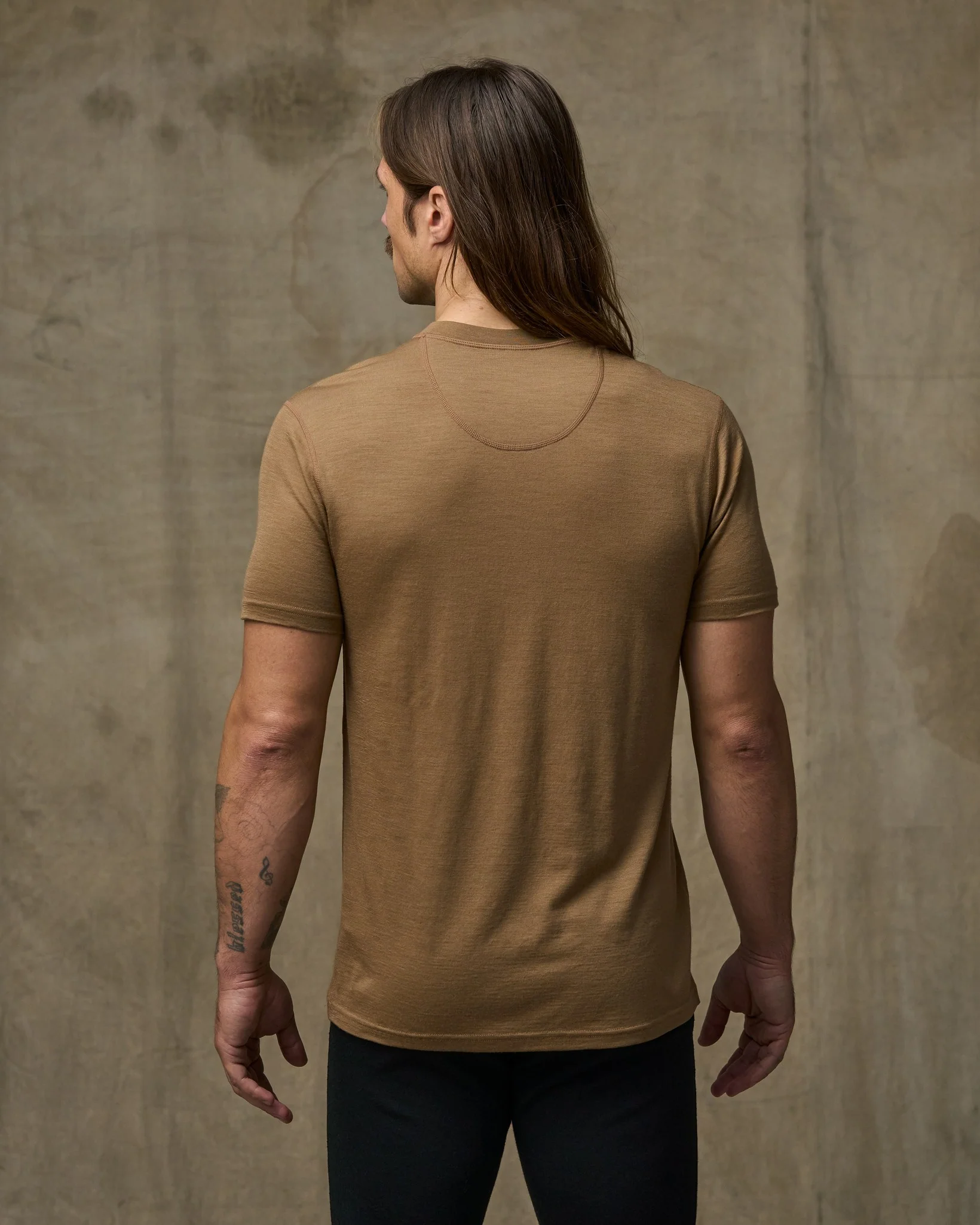 210g Merino Wool Short Sleeve Crewneck T-Shirt