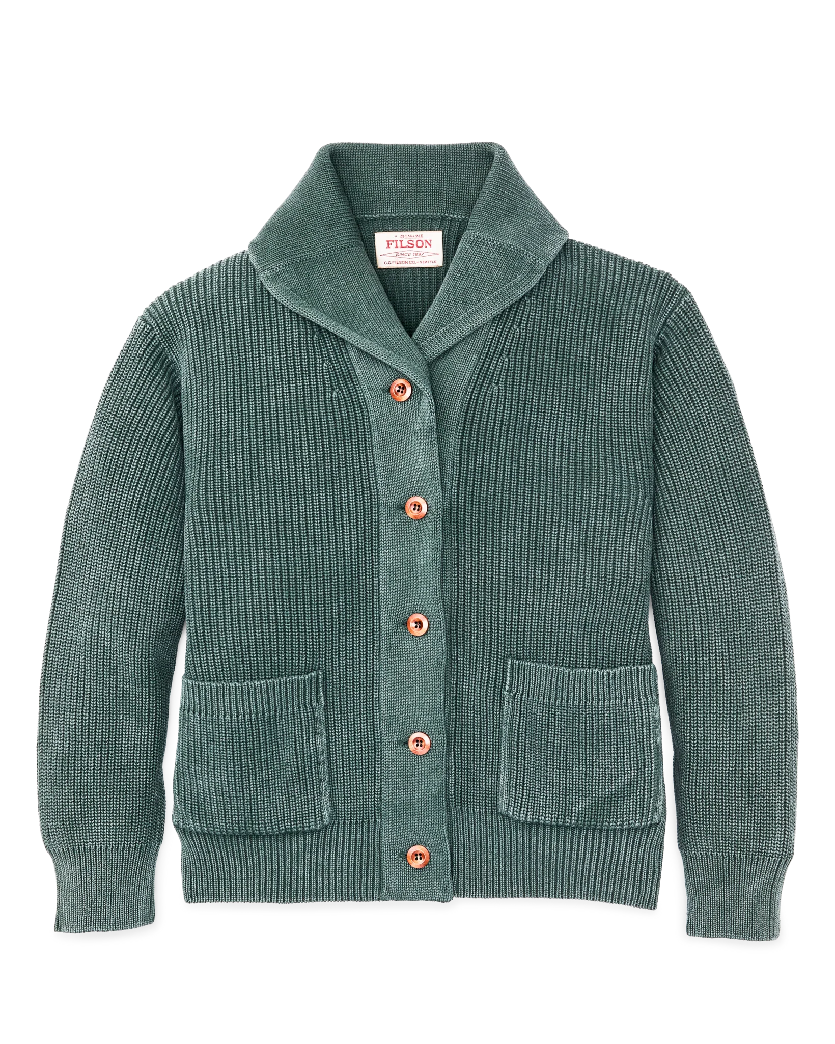 Women's Cotton Shawl Neck Cardigan