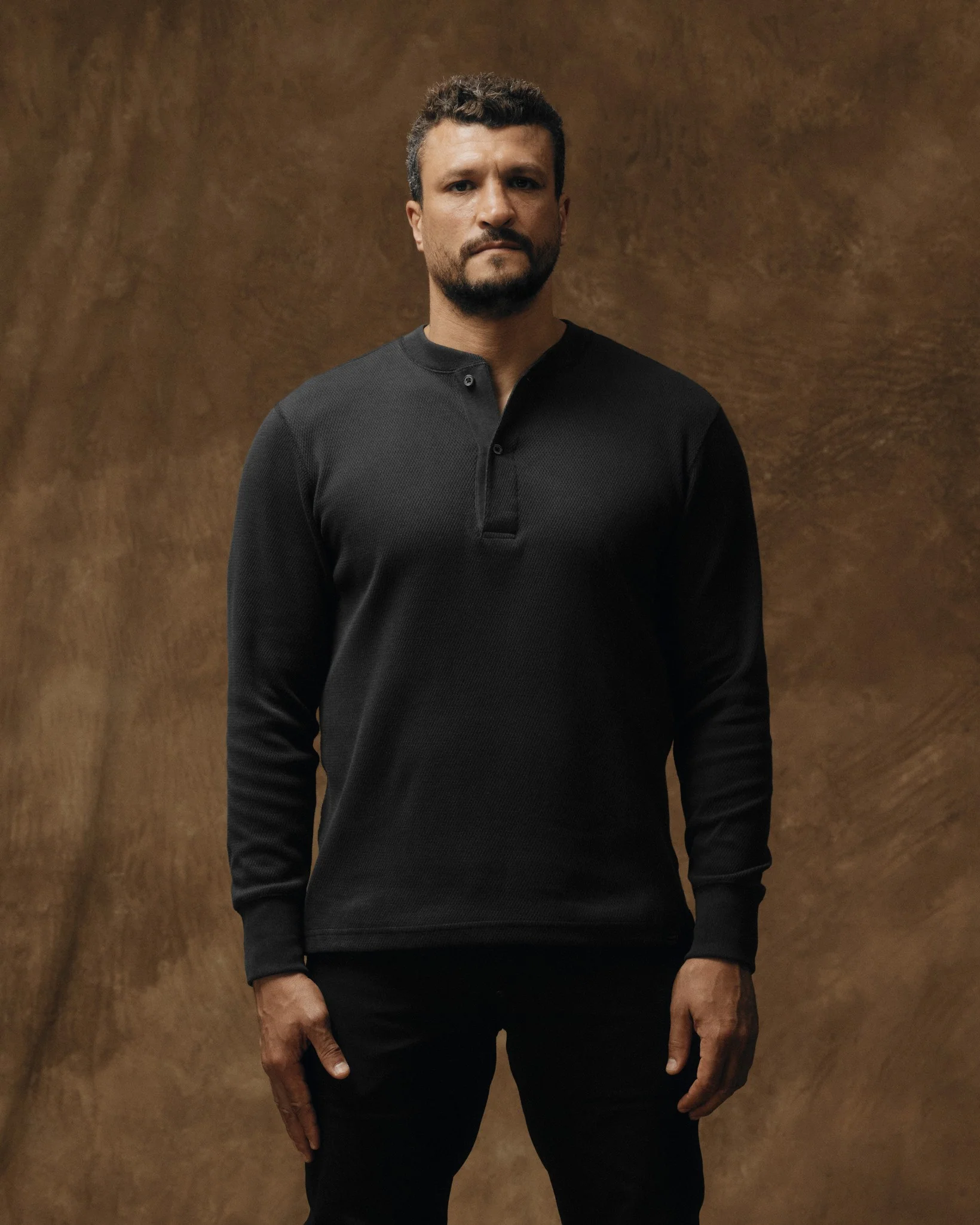 Waffle Knit Henley